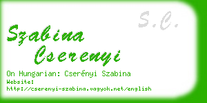 szabina cserenyi business card