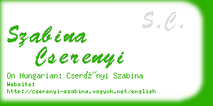 szabina cserenyi business card